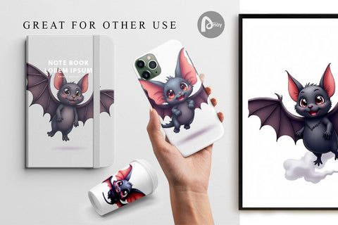 Digital Paper Bat Variations Digital Pattern artnoy 