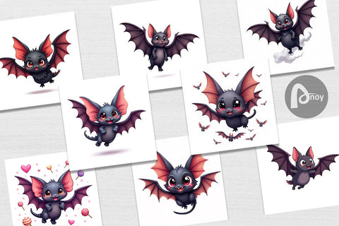 Digital Paper Bat Variations Digital Pattern artnoy 