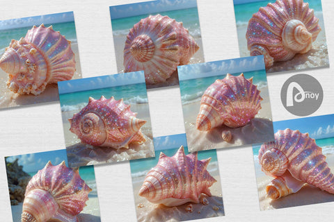 Digital Paper Beach Shell Digital Pattern artnoy 