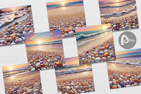 Digital Paper Beach Summer Sublimation artnoy 