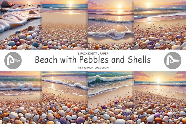 Digital Paper Beach Summer Sublimation artnoy 