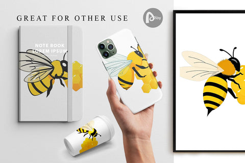 Digital Paper Bee and Honeycomb Digital Pattern artnoy 