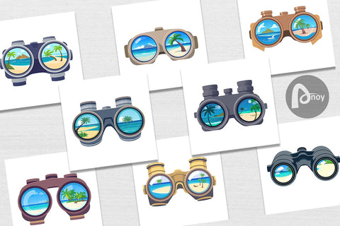 Digital Paper Binoculars Digital Pattern artnoy 