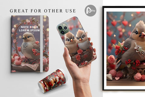 Digital Paper Bird Bohemian Digital Pattern artnoy 