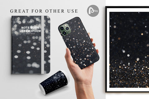 Digital Paper Black Bokeh Pattern Digital Pattern artnoy 