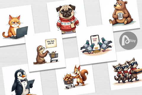 Digital Paper Black Friday Frenzy Digital Pattern artnoy 