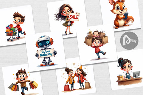 Digital Paper Black Friday Frenzy Digital Pattern artnoy 