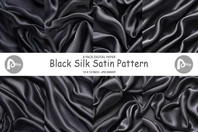 Digital Paper Black Silk Pattern Digital Pattern artnoy 