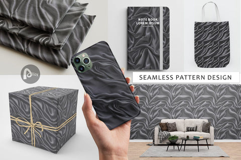 Digital Paper Black Silk Pattern Digital Pattern artnoy 