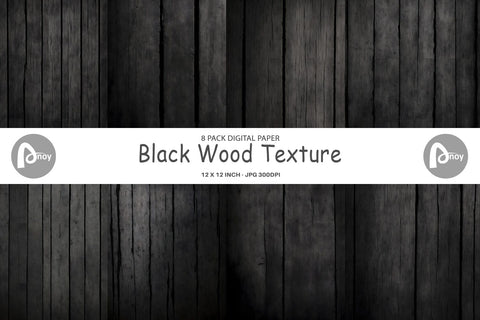 Digital Paper Black Wood Texture Digital Pattern artnoy 