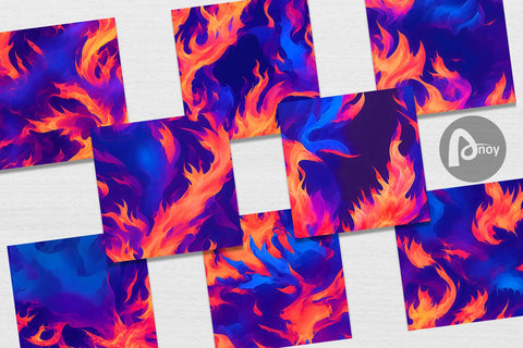Digital Paper Blazing Fire Background Digital Pattern artnoy 