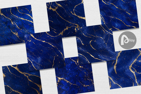Digital Paper Blue Gold Marble Texture Digital Pattern artnoy 