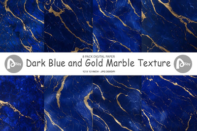Digital Paper Blue Gold Marble Texture Digital Pattern artnoy 