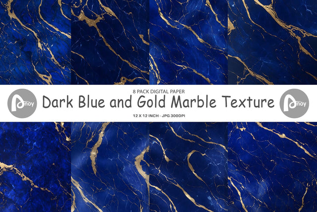 Digital Paper Blue Gold Marble Texture Digital Pattern artnoy 