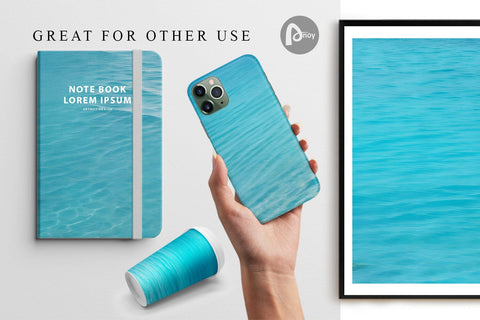 Digital Paper Blue Sea Digital Pattern artnoy 