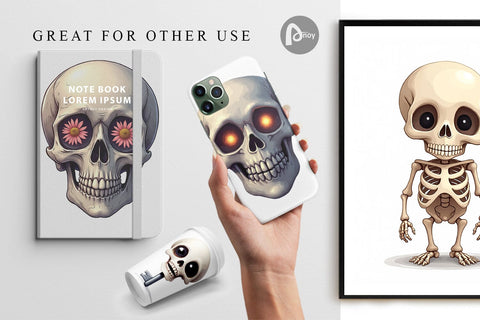 Digital Paper Bone Motifs Digital Pattern artnoy 