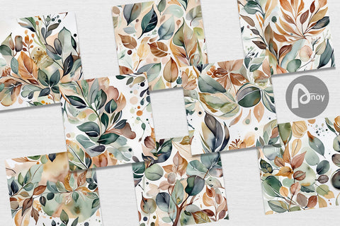 Digital Paper Botanical Organic Pattern Digital Pattern artnoy 