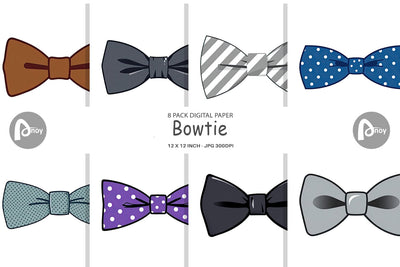 Digital Paper Bowtie Digital Pattern artnoy 
