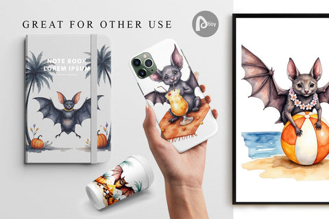 Digital Paper Breezy Bat Nights Digital Pattern artnoy 