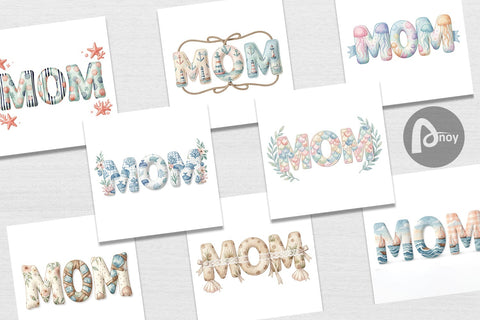 Digital Paper Breezy Coastal MOM Nautical Digital Pattern artnoy 