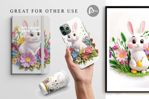 Digital Paper Bunny Easter Embroidery Digital Pattern artnoy 