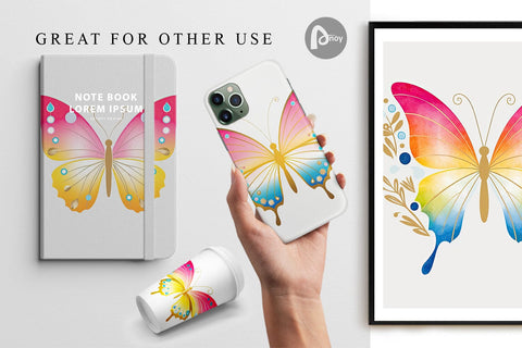 Digital Paper Butterfly Digital Pattern artnoy 