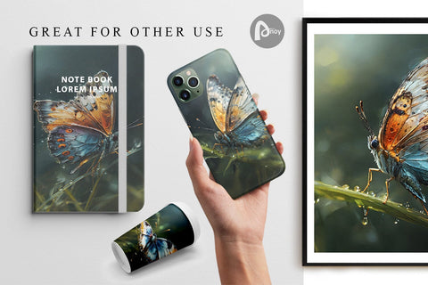 Digital Paper Butterfly Illustration Digital Pattern artnoy 