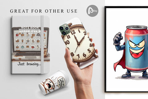 Digital Paper Caffeine Commerce Digital Pattern artnoy 