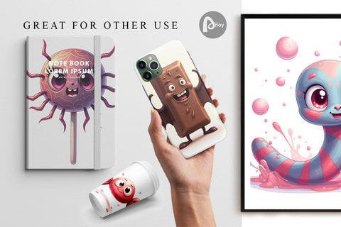 Digital Paper Candy Surreals Digital Pattern artnoy 