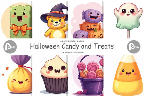 Digital Paper Candy Treats Digital Pattern artnoy 