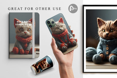 Digital Paper Cat Embroidery Digital Pattern artnoy 