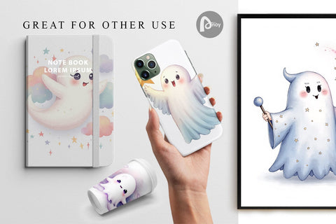 Digital Paper Celestial Ghosts Digital Pattern artnoy 