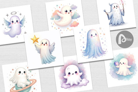 Digital Paper Celestial Ghosts Digital Pattern artnoy 