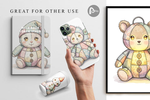 Digital Paper Celestial Holiday Patchwork Watercolor Digital Pattern artnoy 
