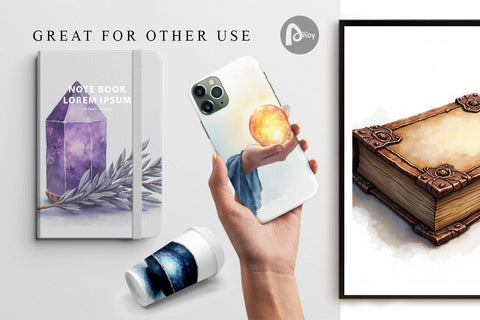 Digital Paper Celestial Witchy Apothecary Digital Pattern artnoy 