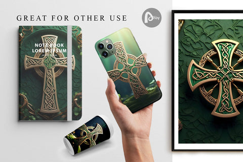 Digital Paper Celtic Pattern Patrick Day Digital Pattern artnoy 