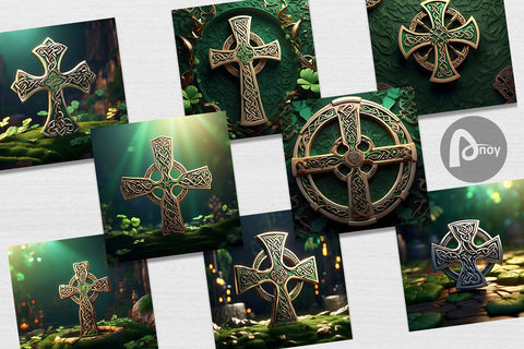 Digital Paper Celtic Pattern Patrick Day Digital Pattern artnoy 