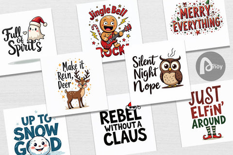 Digital Paper Chaotic Holiday Spirit: Energetic Ugly Cute Quotes Digital Pattern artnoy 