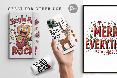 Digital Paper Chaotic Holiday Spirit: Energetic Ugly Cute Quotes Digital Pattern artnoy 