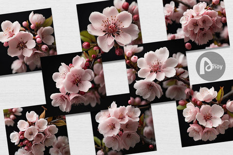 Digital Paper Cherry Blossom Digital Pattern artnoy 