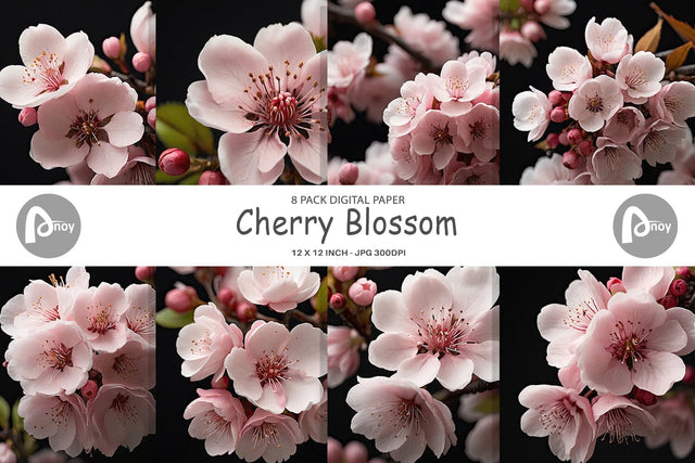 Digital Paper Cherry Blossom Digital Pattern artnoy 
