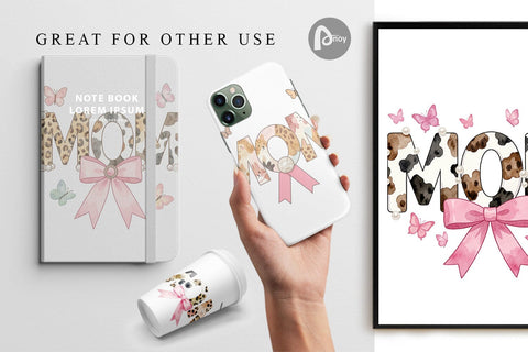 Digital Paper Chic Animal Print MOM Watercolor Digital Pattern artnoy 