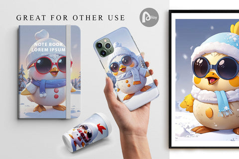 Digital Paper Chicks Christmas Digital Pattern artnoy 