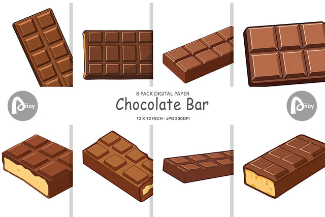 Digital Paper Chocolate Bar Digital Pattern artnoy 