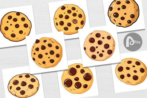 Digital Paper Chocolate Chip Cookie Digital Pattern artnoy 