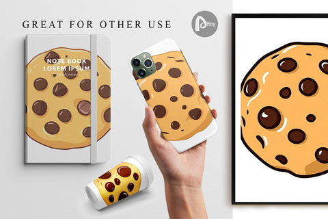 Digital Paper Chocolate Chip Cookie Digital Pattern artnoy 