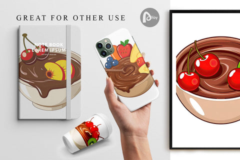 Digital Paper Chocolate Fondue Digital Pattern artnoy 