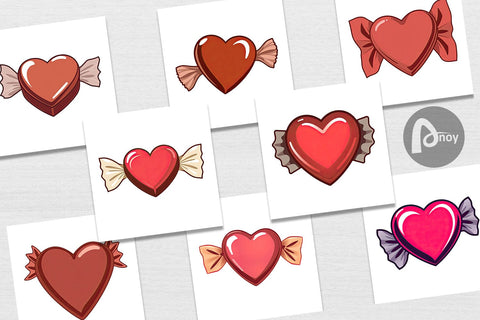 Digital Paper Chocolate Heart Digital Pattern artnoy 