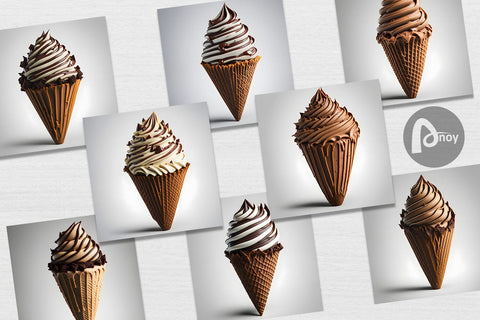 Digital Paper Chocolate Ice Cream Digital Pattern artnoy 