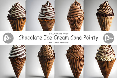 Digital Paper Chocolate Ice Cream Digital Pattern artnoy 